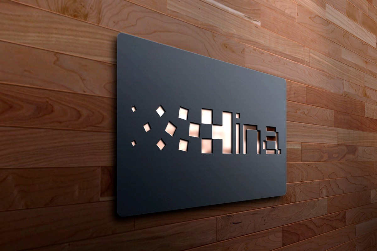 HINA logo na zidu
